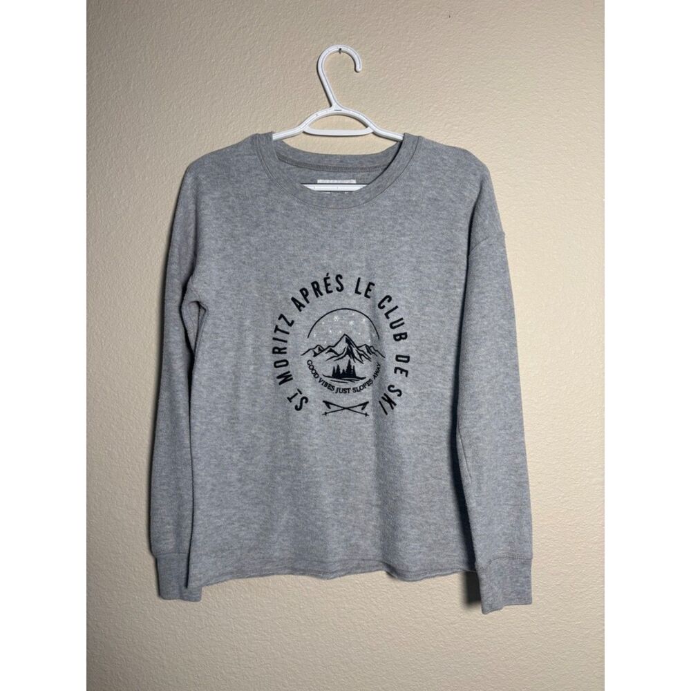 american eagle womens apres ski sweater size xs grey
